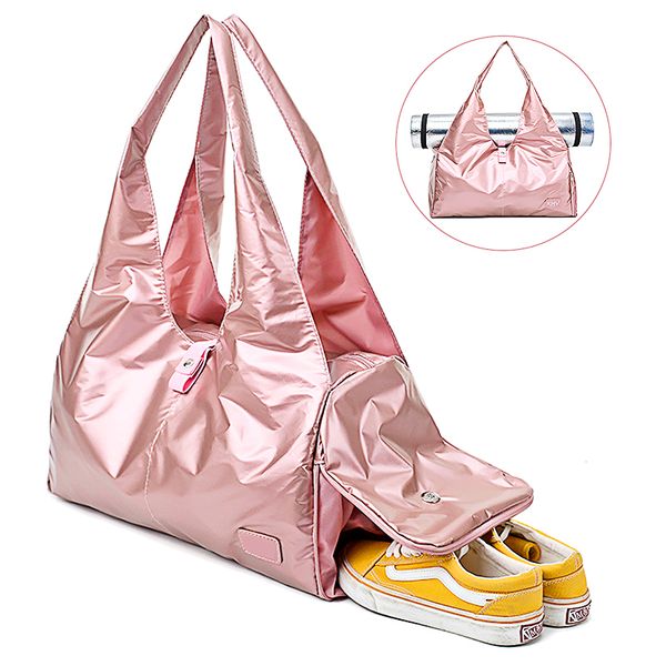 Mulheres Yoga Mat Bag Gym Sacos de Fitness para Mulheres Homens Treinamento Sac de Esporte Viagens Gymtas Nylon Sports Handbags Q0115