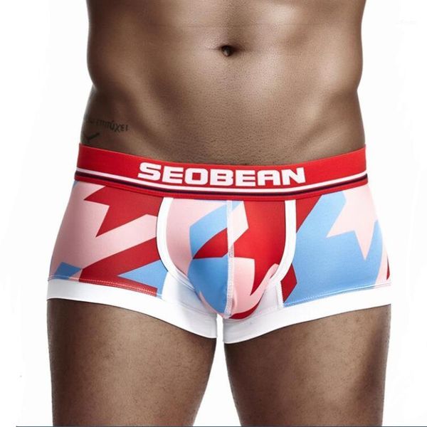 

3pcs/lot seobean men's underwear boxer shorts trunk underpants camouflage boxer for man1, Black;white