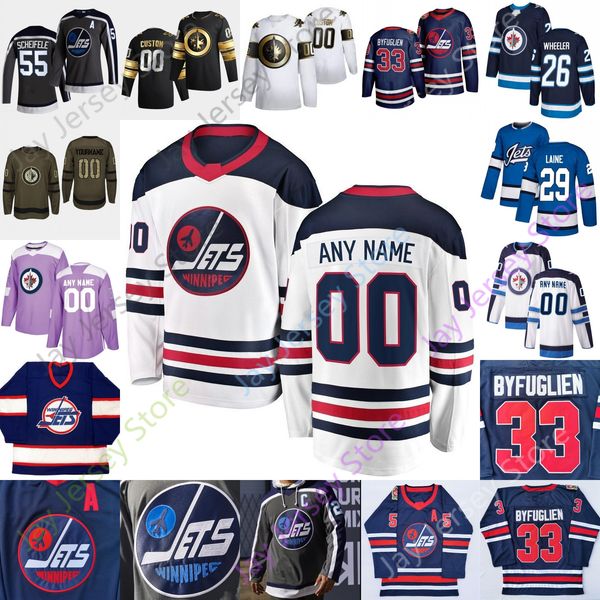 

winnipeg jets ice hockey jersey paul stastny nate thompson toninato vesalainen sjoberg carlyle hull hawerchuk mcdonald nilsson hedberg steen, Black;red