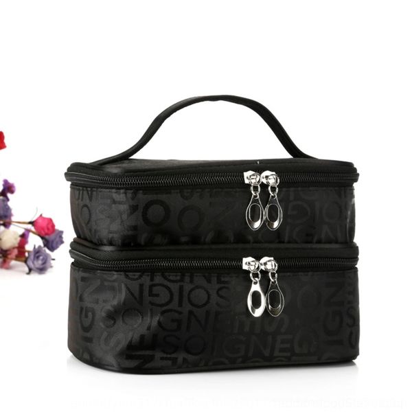 

git6n korean double-layer large mingtai letter cosmetic capacity cosmetic bag can be bag strength qqz3l