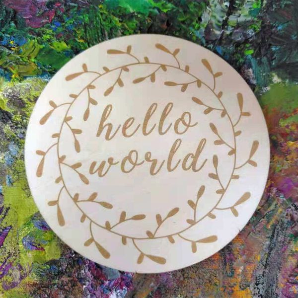 

party supplies 2pcs newborn baby announcement hello world welcome milestone card for baby shower part gift