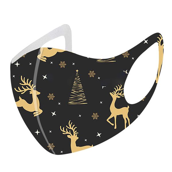 

zfabric 1pc модная красочная face printed многоразовая моющаяся нейтральная пыле маска трехмерная для рождества из