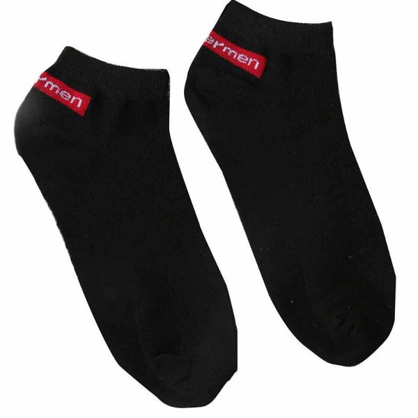 

men's socks 1pair comfortable stripe cotton sock slippers short ankle #10, Black