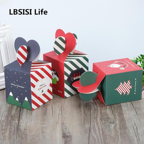 

lbsisi life 30шт 8.58.510cm сердце бумажная коробка для выпечки печенье конфеты упаковка коробки праздновать happy new year gfit украшения b