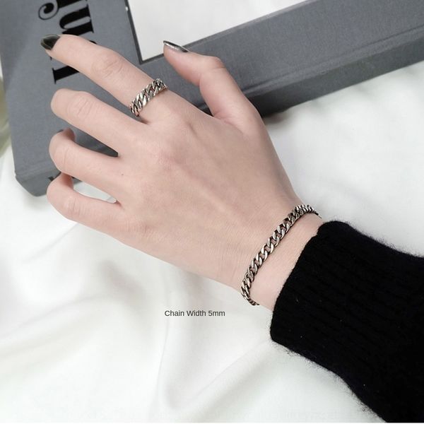 

rylmo южная корея s925 чистого браслет braceletjewelry braceletyintai серебряный еврей fuping браслет античный сделано для мужчин и п-образн, Golden;silver