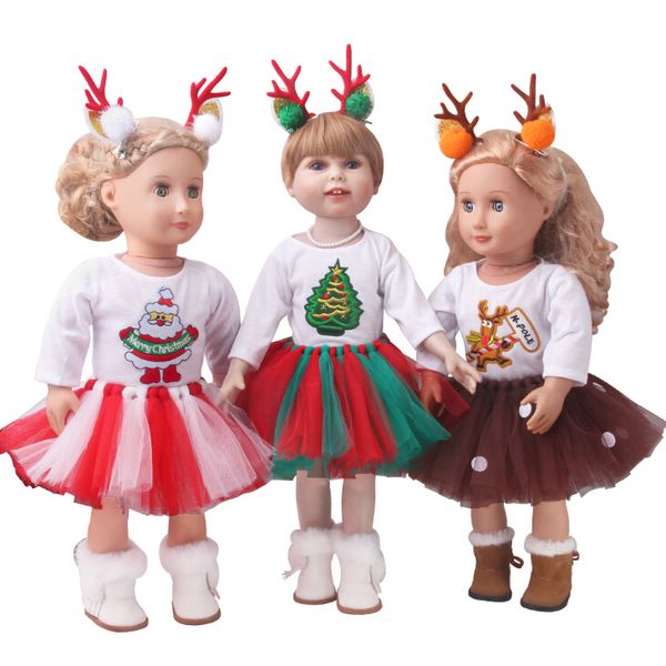 

new dress+hairbrand for 18 inch doll clothes american girl doll