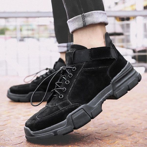 

genuine leather sneakers men wedge platform casual designer handmade leather loafers men italy rome shoes male shoes big size 48 #3e0q