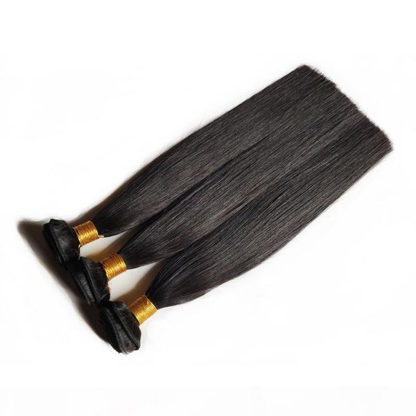 

natural colour raw unprocessed wholesale brazilian virgin hair full cuticle mink unprocessed malaysian indian silk straight hair weft, Black