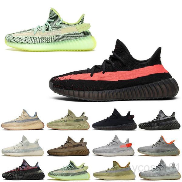 

sesame v2 casual shoes 2019 mens womens kanye west static cream white bred blue tint butter designer shoes boots size us5-11 jh6v