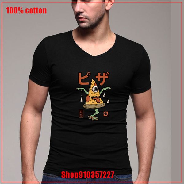 

latest popularity stylish yokai pizza hombre camiseta 180 gsm combed v anti wrinkle pop homme tee sport hooded sweatshirt hoodie