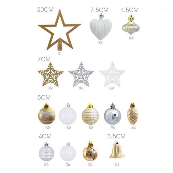 

christmas decorations 80pcs tree pendant package decoration festival celebration decorative items four colors ps material1