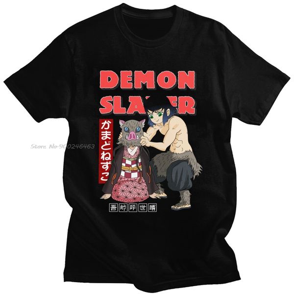 

unique demon slayer streetwear kimetsu no yaiba short sleeve nezuko and inosuke tshirt tee gift sport hooded sweatshirt hoodie men t shirt