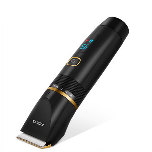 

riwa lithium battery professional hair clipper with ceramic titanium alloy blades hair shaver waterproof hair trimmer usb men ki