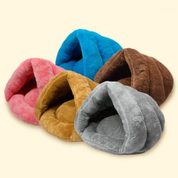 

puppy pet cat soft warm nest kennel bed cave house sleeping bag mat pad tent pets winter cat cave house warm cozy beds1