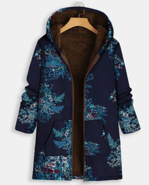 

2021 new dmw001 # xl winter retro plus velvet cotton medium-length coat warm female jacket, 4ktu, Black;brown