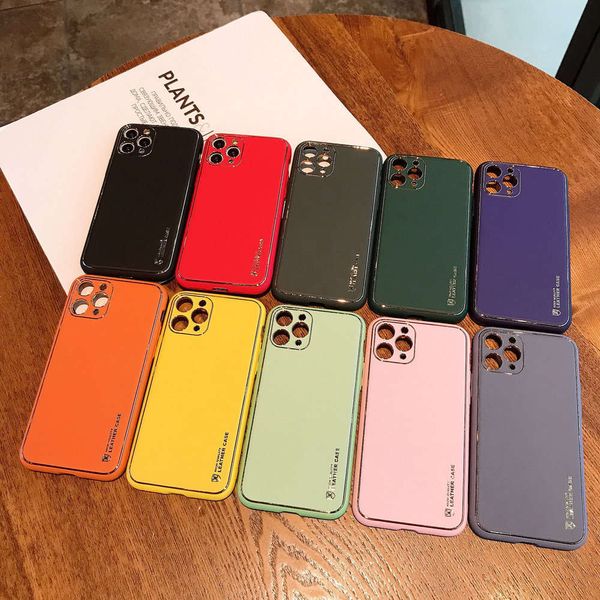 

qanew 7plus package 8x 11pro case for vip 12 / 12p electroplated leather caselk