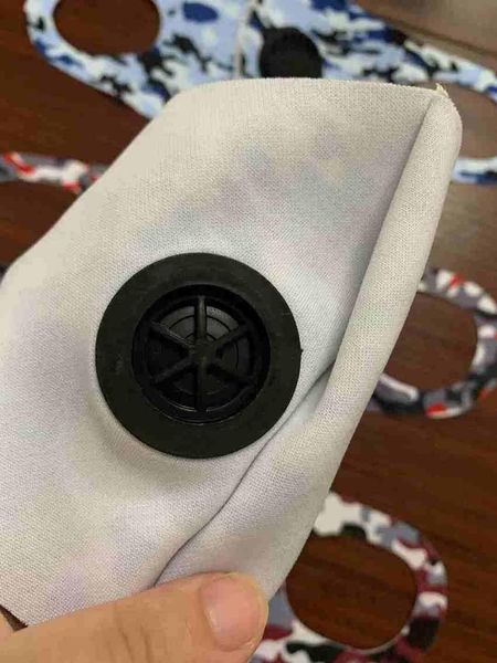

face mask ice silk anti-dust camouflage cotton mouth mask washable reusable camo face masks with valve zza2421