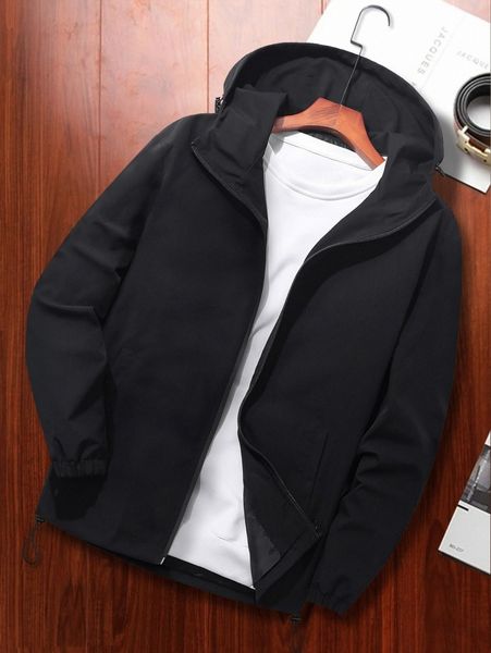 

men zipper hooded jacket without tee u6de#, Black;brown