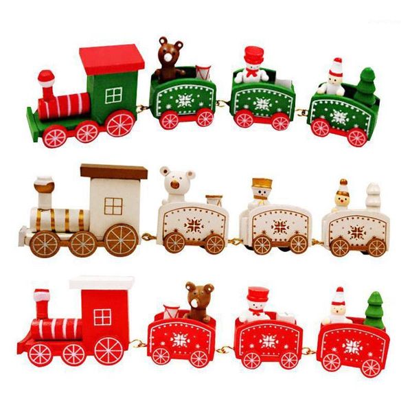 

4 section gift christmas train sets 1pcs new year xmas mini version model vehicle toys wooden trains decoration gift1