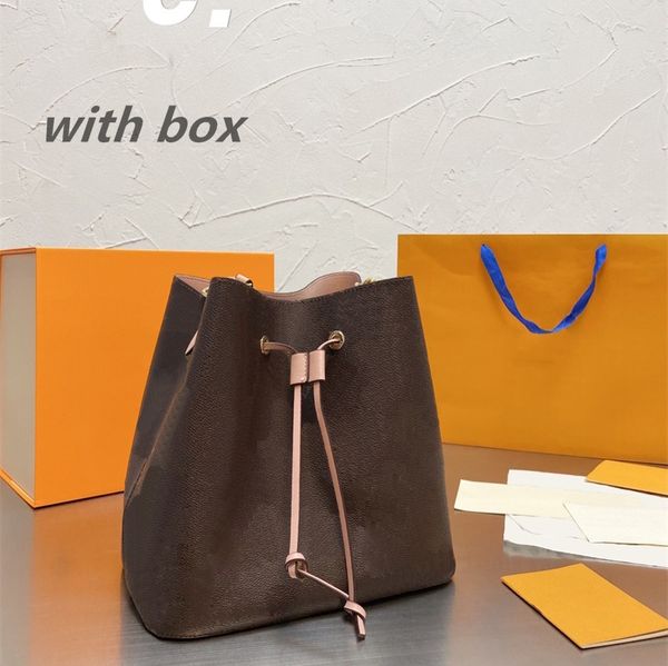 

designer bags luxury fashion drawstring shoulder bag women old flower bucket tote long strap pack available in 5 colors