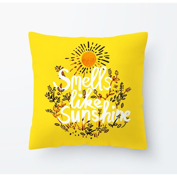 

45x45cm fashion pillowcases yellow pine leaf throw pillow case cushion cover for sofa home birthday wedding party decor f bbyuce