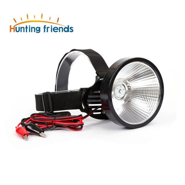 

9-24v t6 led headlamp external dc power headlight diffused lighting large spot light lamp head touch for outdoor