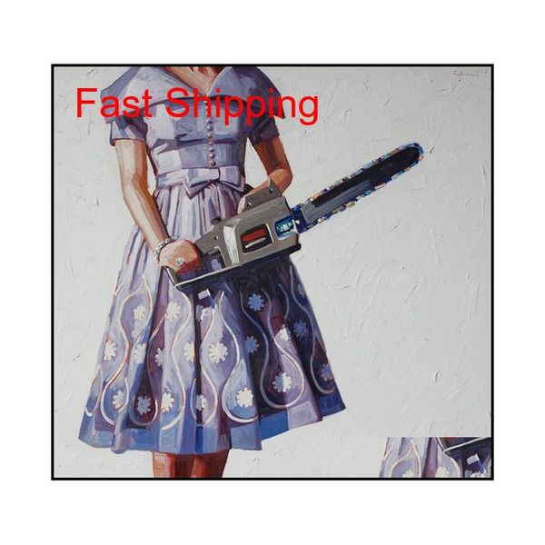 

kelly reemtsen woman with chainsaw art works home decor art poster print 16 qylclm bdenet