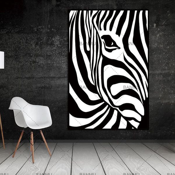 

paintings scandinavian zebra stripes nordic abstract wall picture poster living room art decoration canvas painting prints no frame