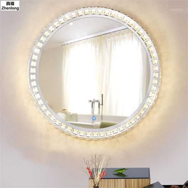 

wall lamp led crystal bathroom mirror toilet round light makeup indoor decorations for home el ktv1