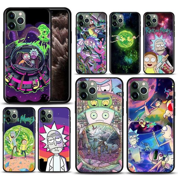 

sewqanimated ricks vip, soft silicon sheath for vip 11 pro 12 mini 7 8 xr x xs max 6s plus se 2020vtrvgt