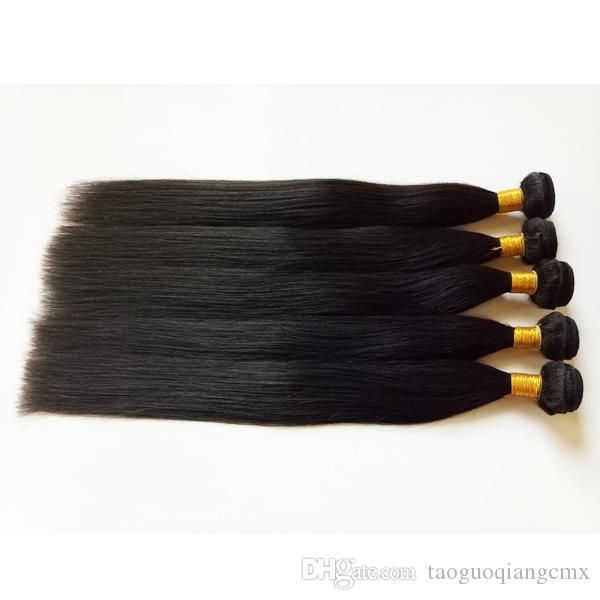 

brazilian human hair extensions silky stright hair double weft price 8-30inch mongolian malaysian indian remy hair weaves in stock, Black