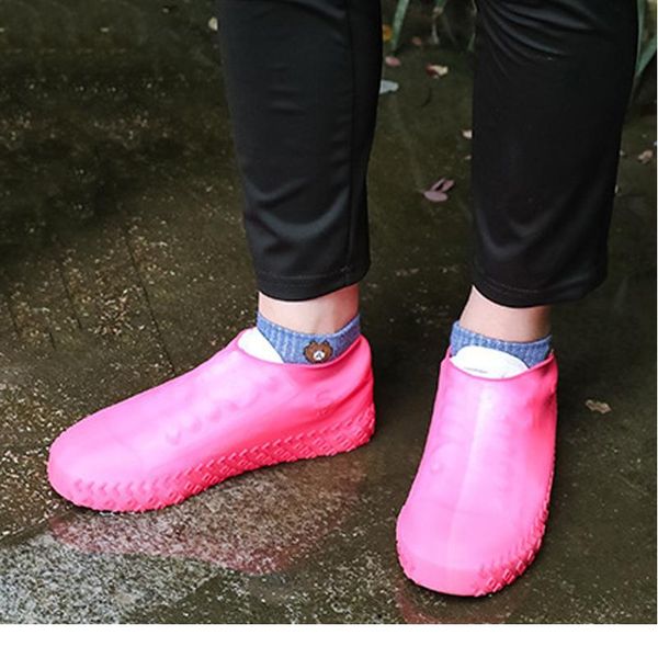 

outdoor shoe cover sile cycling rain shoes boot covers reusable waterproof thickening non-slip wear foot cover sqctgi