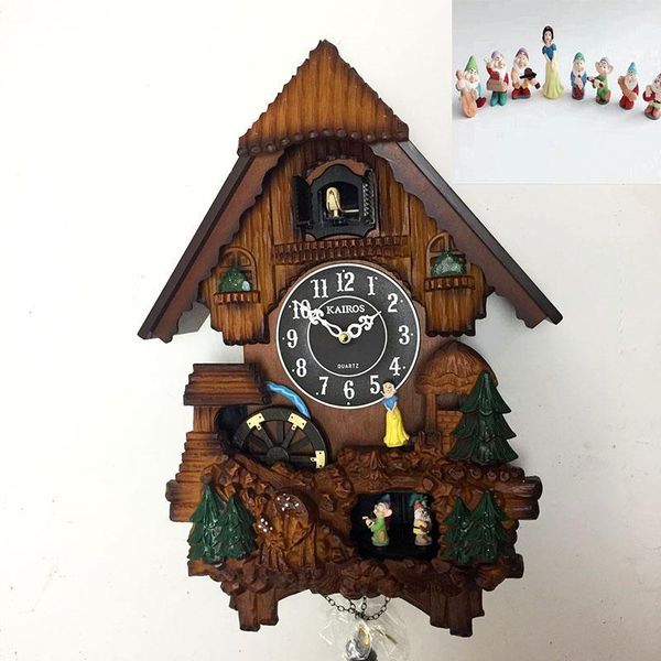 

wood cuckoo clock mute light control timekeeping large wall clock for living room cuckoo wall home decor1