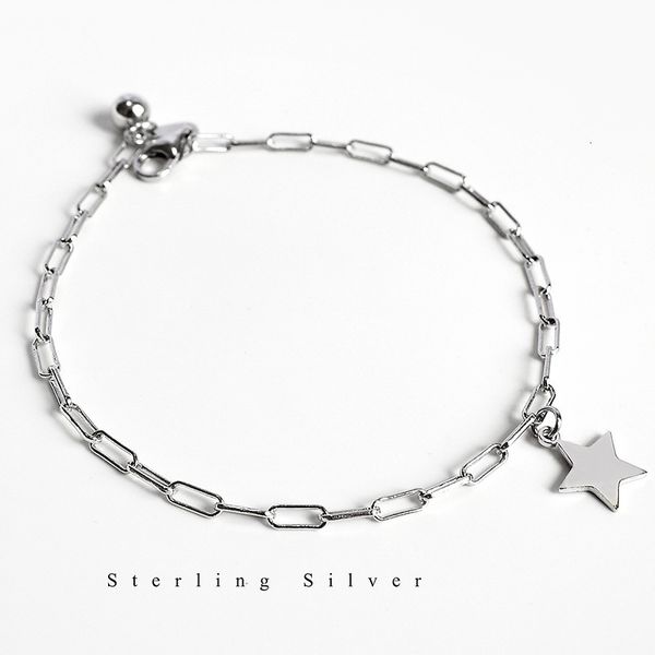 

ins small s925 silver korea east gate temperament women's chain five pointed star bracelet jewelry