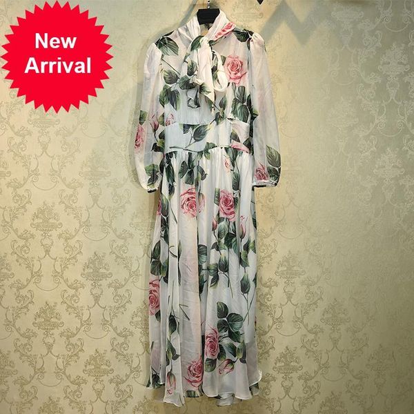 

2021 new female brand fashion party pink chiffon big stylish swing dress long sleeve clothes fo12, Black;gray