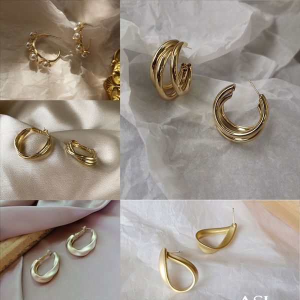 

uhy new et fashion facefort gold серьги cs шаблон смешанные шаблон нержавеющей стали смола серьги для женщин, Golden
