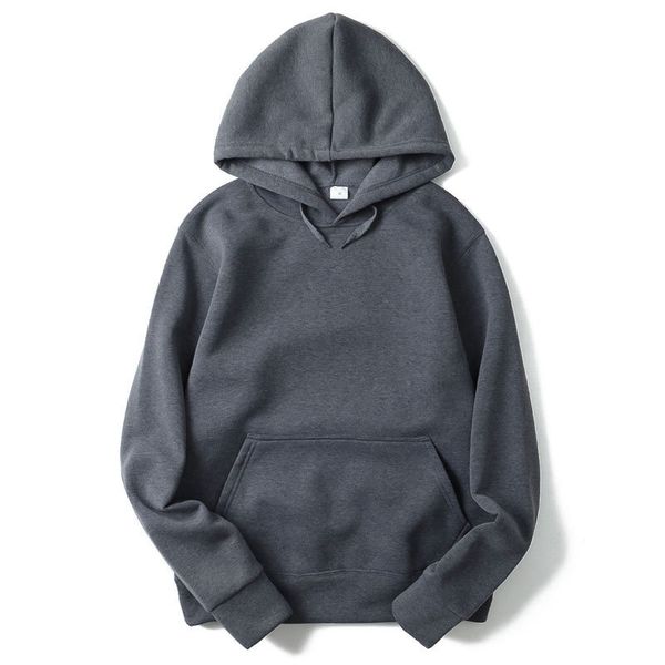 

2020 new mens brand solid color hoodies hip hop lovers streetwear couple kangaroo pocket fleece sweatshirt m-xxl 5 colors y0121, Black