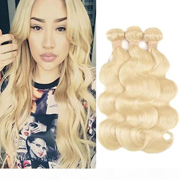 

8a grade peruvian 613 blonde body wave hair bundles 3pcs lot peruvian virgin human hair weaves 613 extensions in stock ing, Black;brown