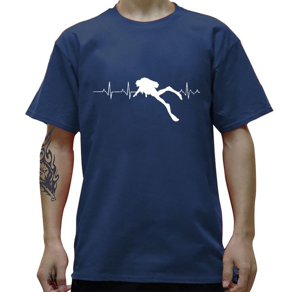 

scuba dive heartbeat funny men cotton streetwear oversized short sleeve round neck hip hop camiseta hoodie designers t shirts sweatshirt