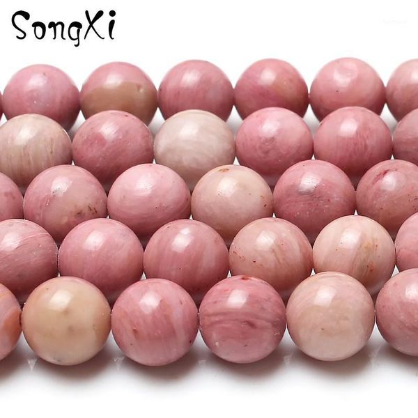 

natural stone rhodonite round loose beads for jewelry making 15 inches strand 4 6 8 10 12mm pick size diy necklace bracelet1