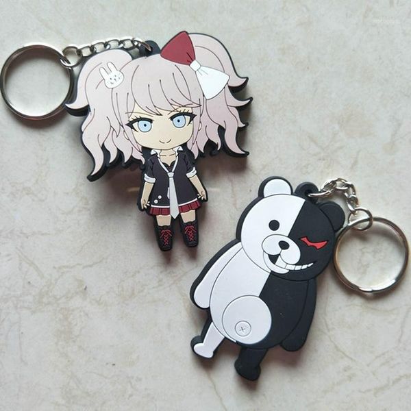 

anime figure danganronpa: trigger happy japanese original anime rubber keychain1, Silver