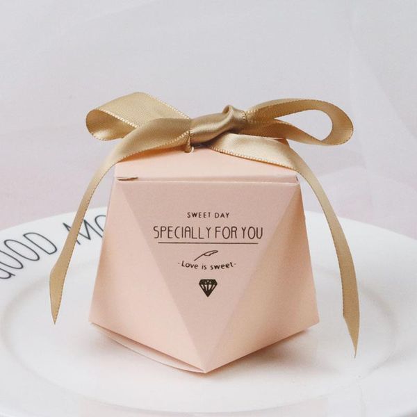 

gift wrap 20/50pcs multicolor wedding favor carton flower box sweet dragee candy deco mariage chocolate cardboard with ribbon