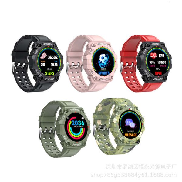 

2wfd68 round bracelet color screen monitoring exercise step heart rate blood oxygen