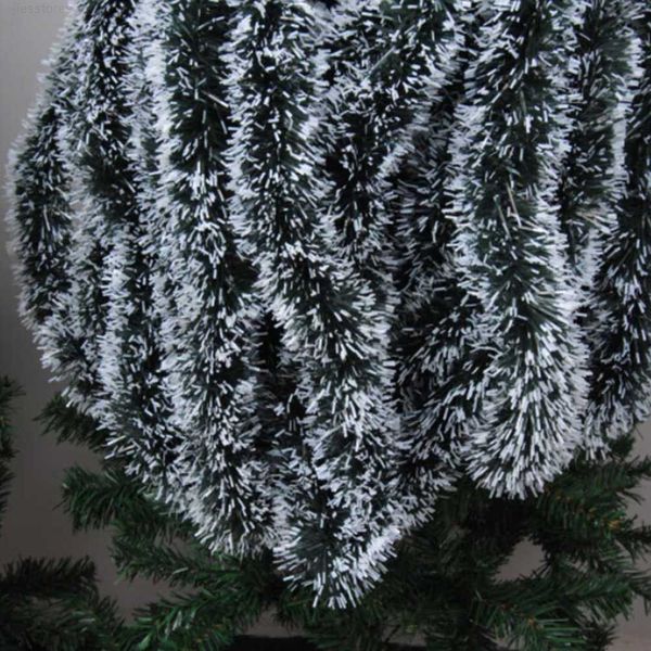 

200cm colorful decoration bar ribbon garland christmas tree ornaments white dark green cane tinsel party supplies