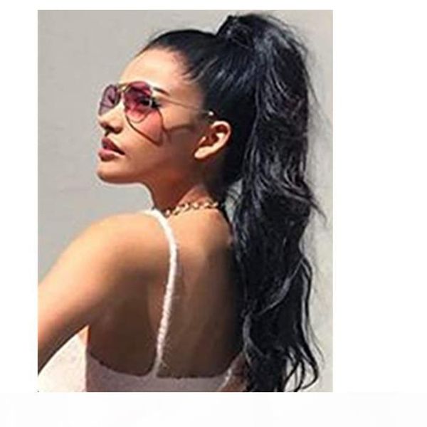 

body wave 100% human hair ponytail drawstring ponytail for black women wet and wavy pony tail women hair extension clip in