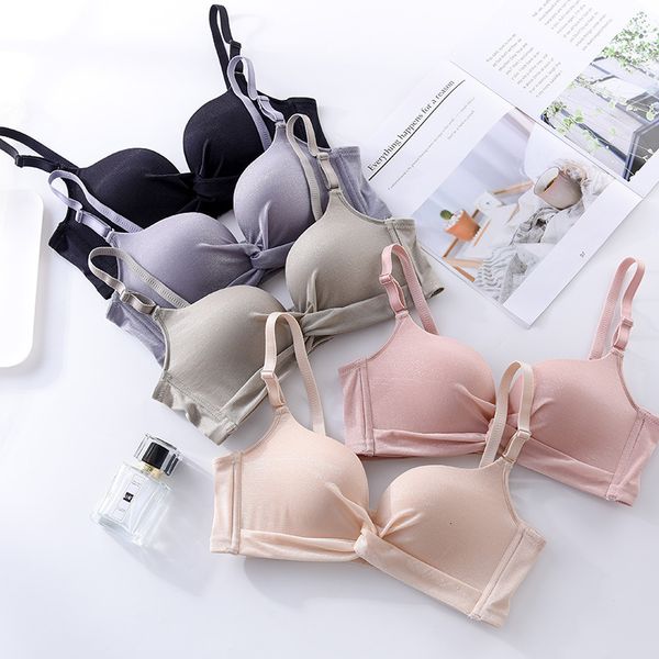 

steel ring, lace, no trace bra suit, gathering ladies' underwear, Red;black