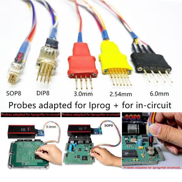 

probe adapters for in-circuit ecu cables works for iprog 5 probes without soldering xprog iprog+1