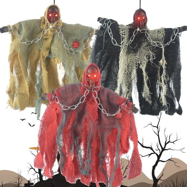 

ukt0i halloween prop ornaments ornaments decoration ornament luminous called hanging trick scary ghost witch hanging ghost prisoner props gc