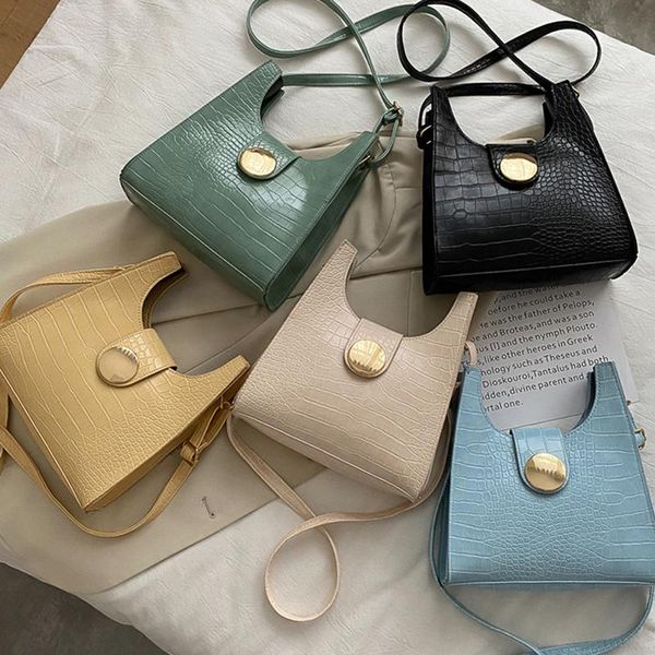 

vintage crocodile pattern messenger bag women classic handbag shoulder tote bag