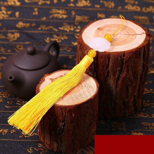 

2pcs multicolor white jade lotus tassels diy jewelry curtain garments decorative accessories key car bag pendant craft tassels h jlliuu